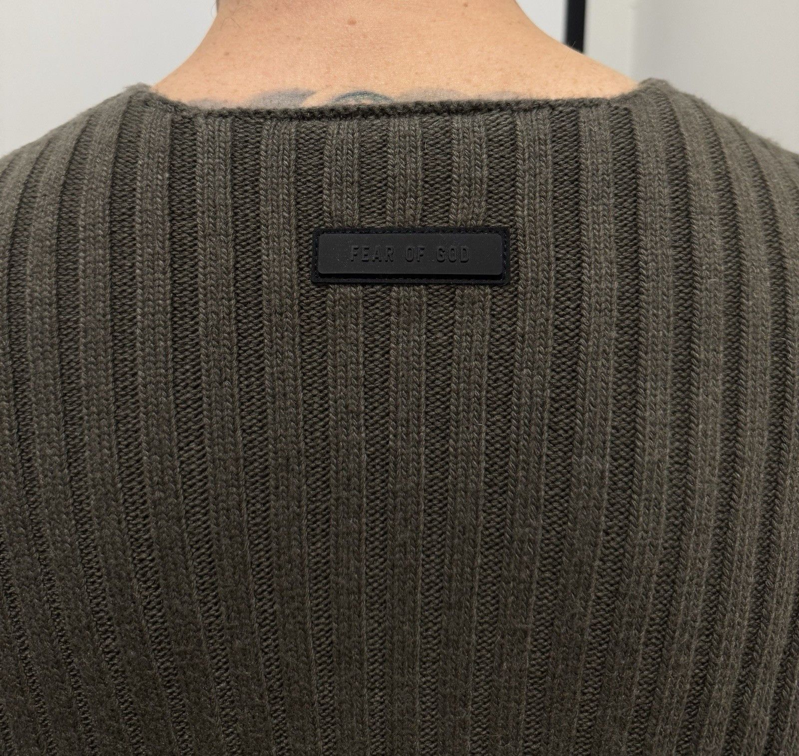 Fear of God Fear of God Essentials Ink Mens Sweater Oversized Ribbed Size US S / EU 44-46 / 1 - 9 Thumbnail