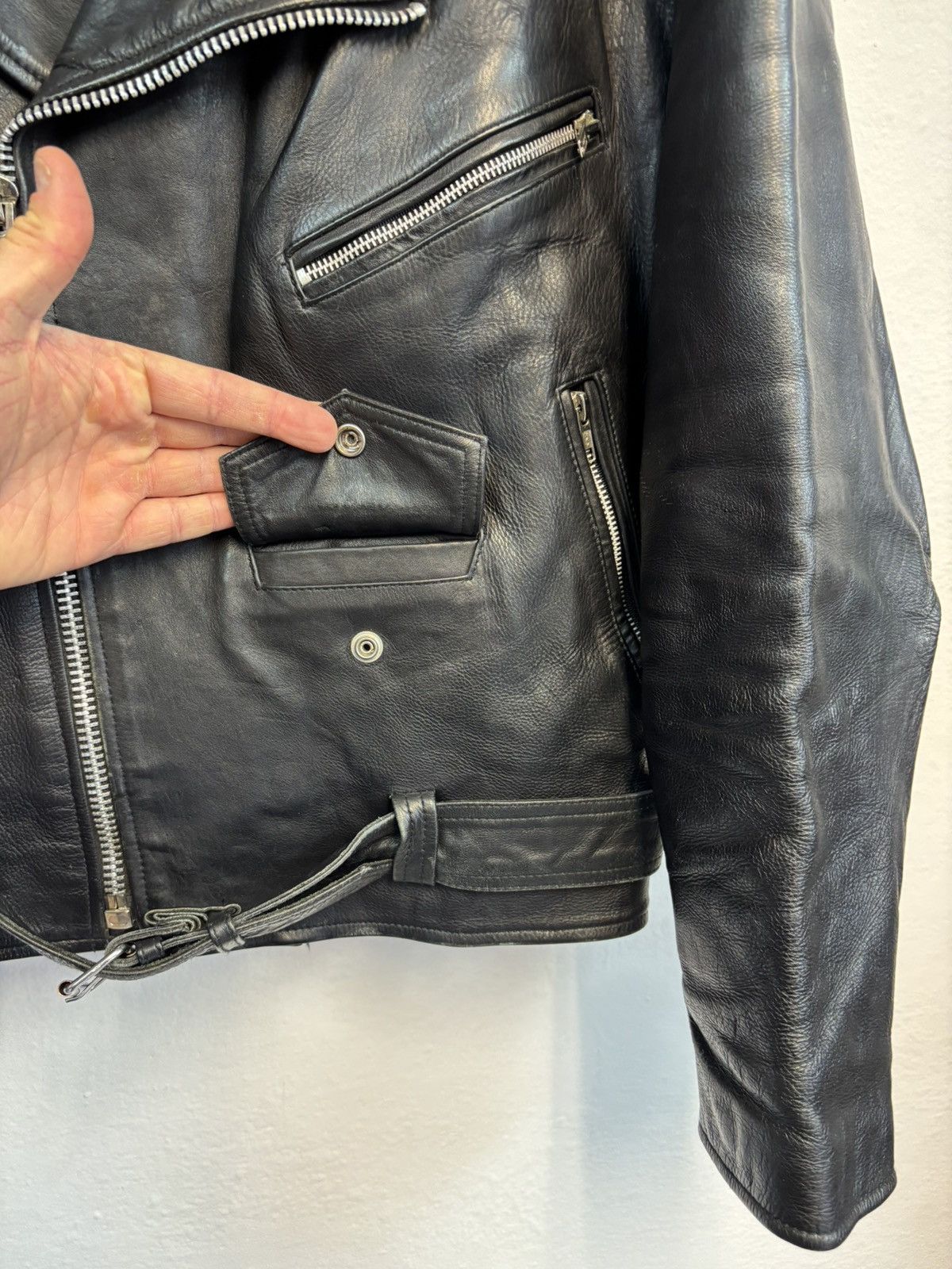 Genuine Leather × Vintage Vintage Ramones Jacket Leather Genuine Rock Metal Punk Rare Size US L / EU 52-54 / 3 - 7 Thumbnail