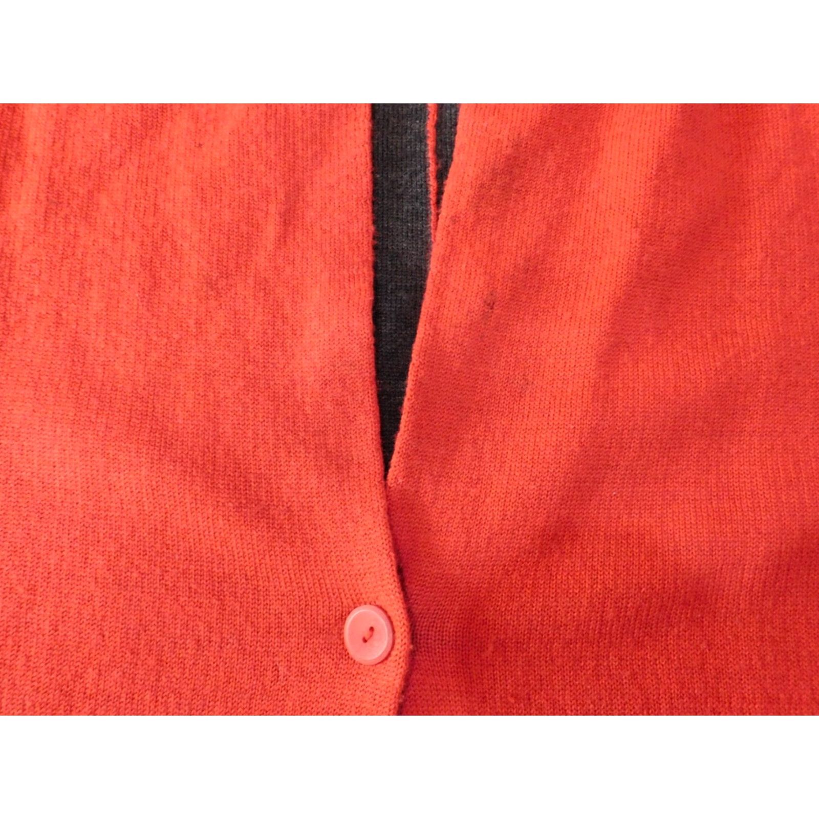 Eileen Fisher Eileen Fisher Sweater Cardigan Womens Large Red Wool Knit Button Open Round Neck Long Sleeve Raglan Stretch Vintage No (adjust if necessary) Size L / US 10 / IT 46 - 4 Thumbnail