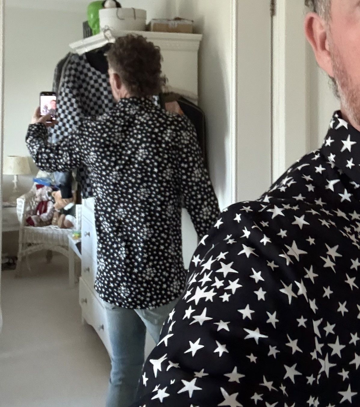 Saint Laurent Paris FW16 Saint Laurent black white star shirt 41 BNWT Hedi grail Size US L / EU 52-54 / 3 - 5 Thumbnail