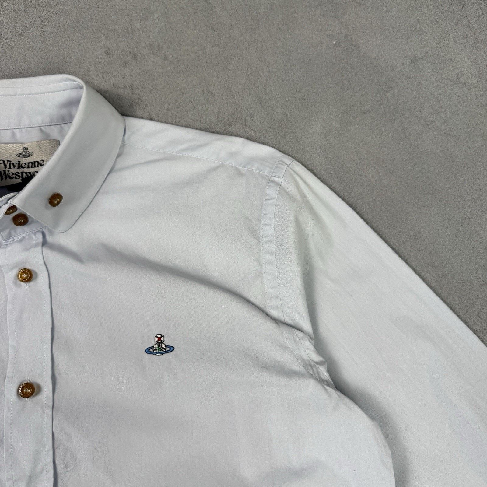 Vivienne Westwood Vivienbe Westwood Men Button Up Shirt Size 52 Blue Size US L / EU 52-54 / 3 - 3 Thumbnail