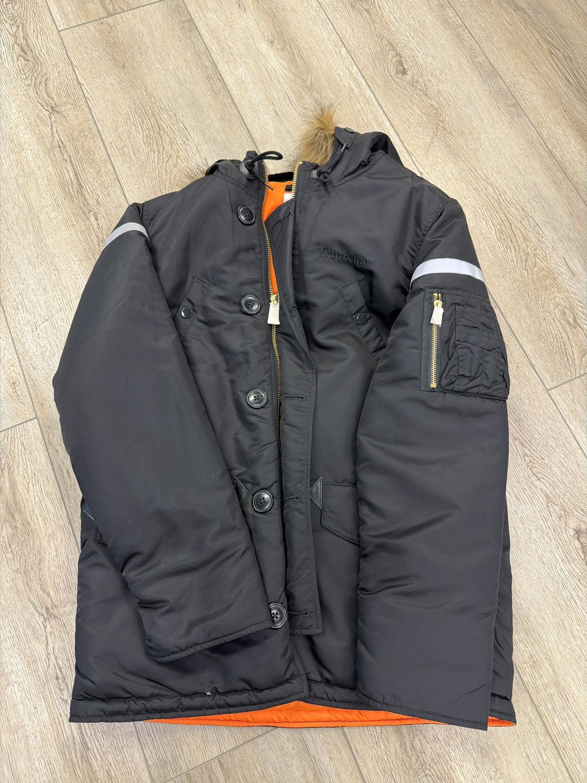 Supreme Supreme reflective cross n-38 parka black Size US M / EU 48-50 / 2 - 1 Thumbnail