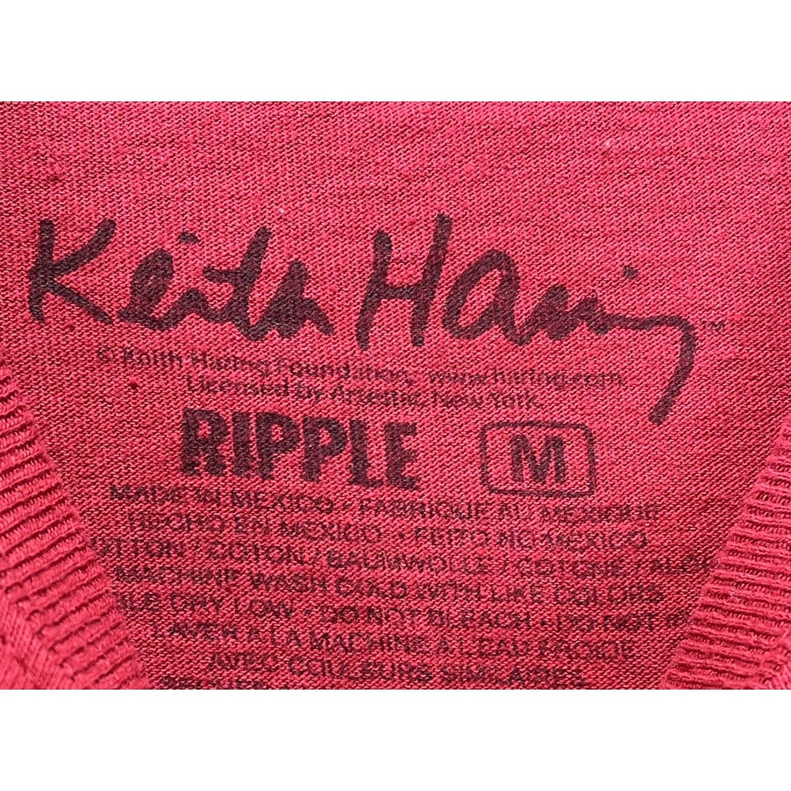 Vintage VINTAGE Keith Haring T-Shirt Christmas Graphic Red Mens Medium Tshirt Santa Reindeer Holiday Mens First Size US M / EU 48-50 / 2 - 4 Thumbnail