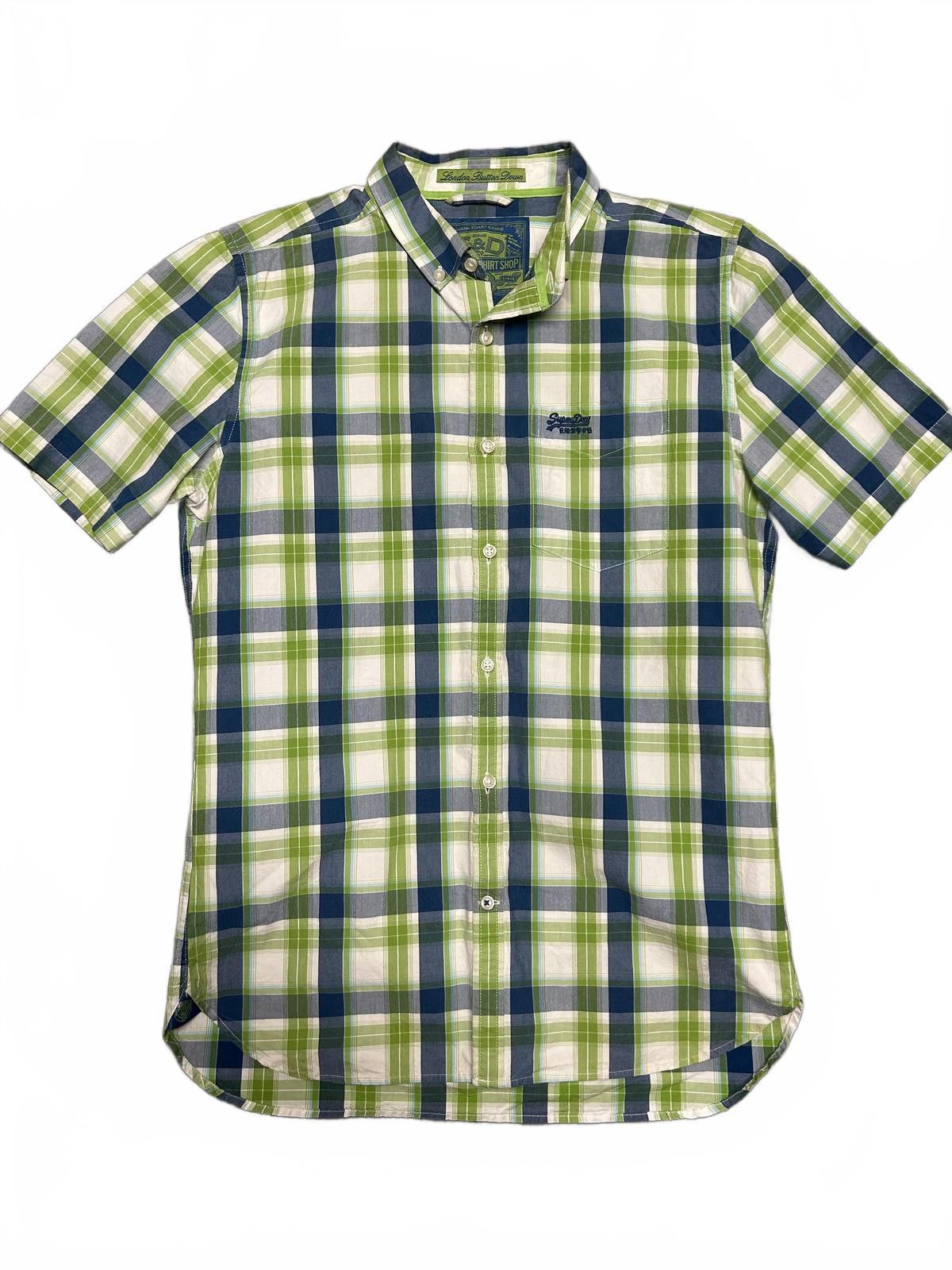 Superdry Superdry Green and Blue Check Shirt - Stylish Casual Wear Size US M / EU 48-50 / 2 - 1 Thumbnail