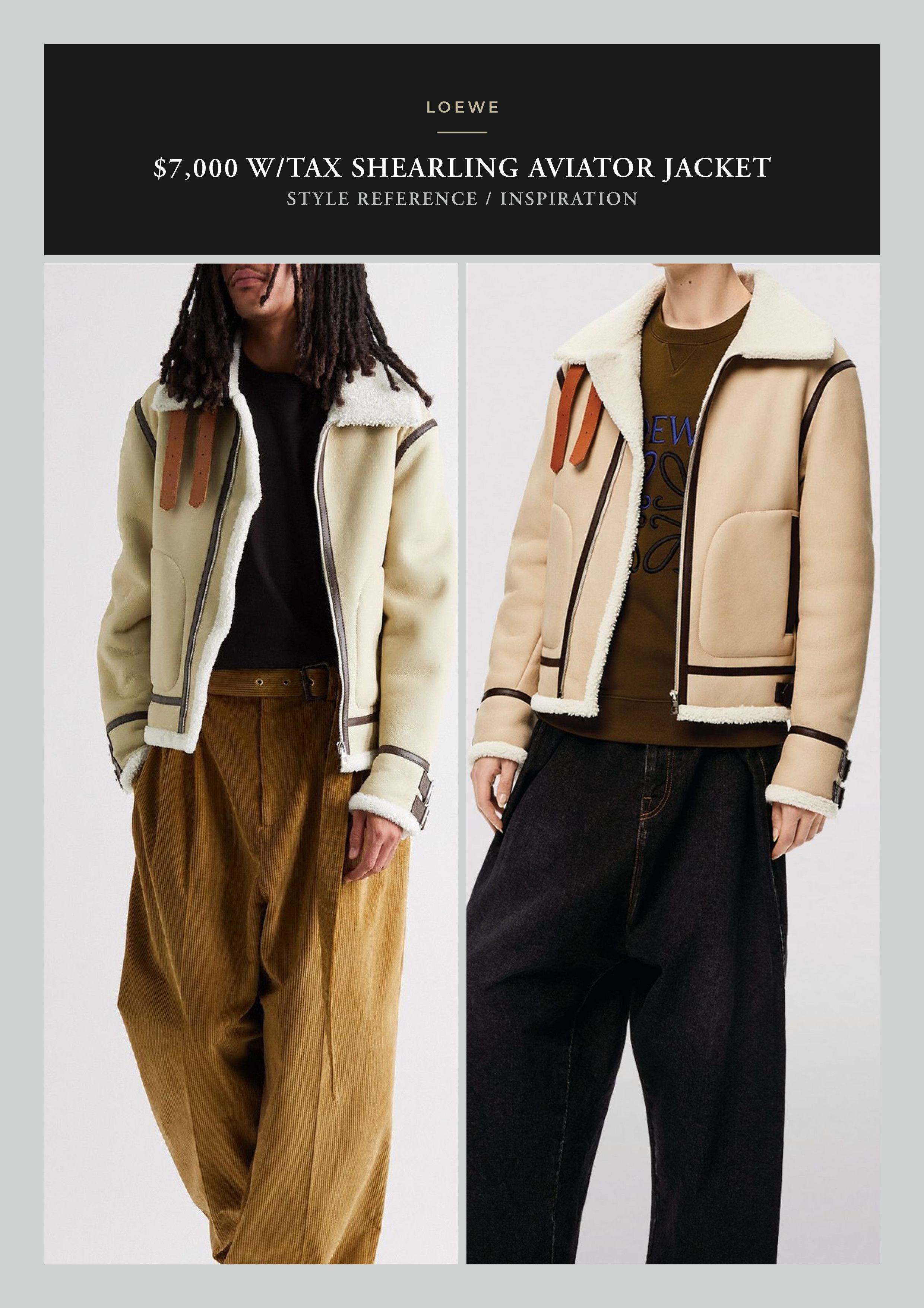 Loewe Coveted Rare $7,000 w/tax Suede Shearling Aviator Jacket Size US M / EU 48-50 / 2 - 5 Thumbnail