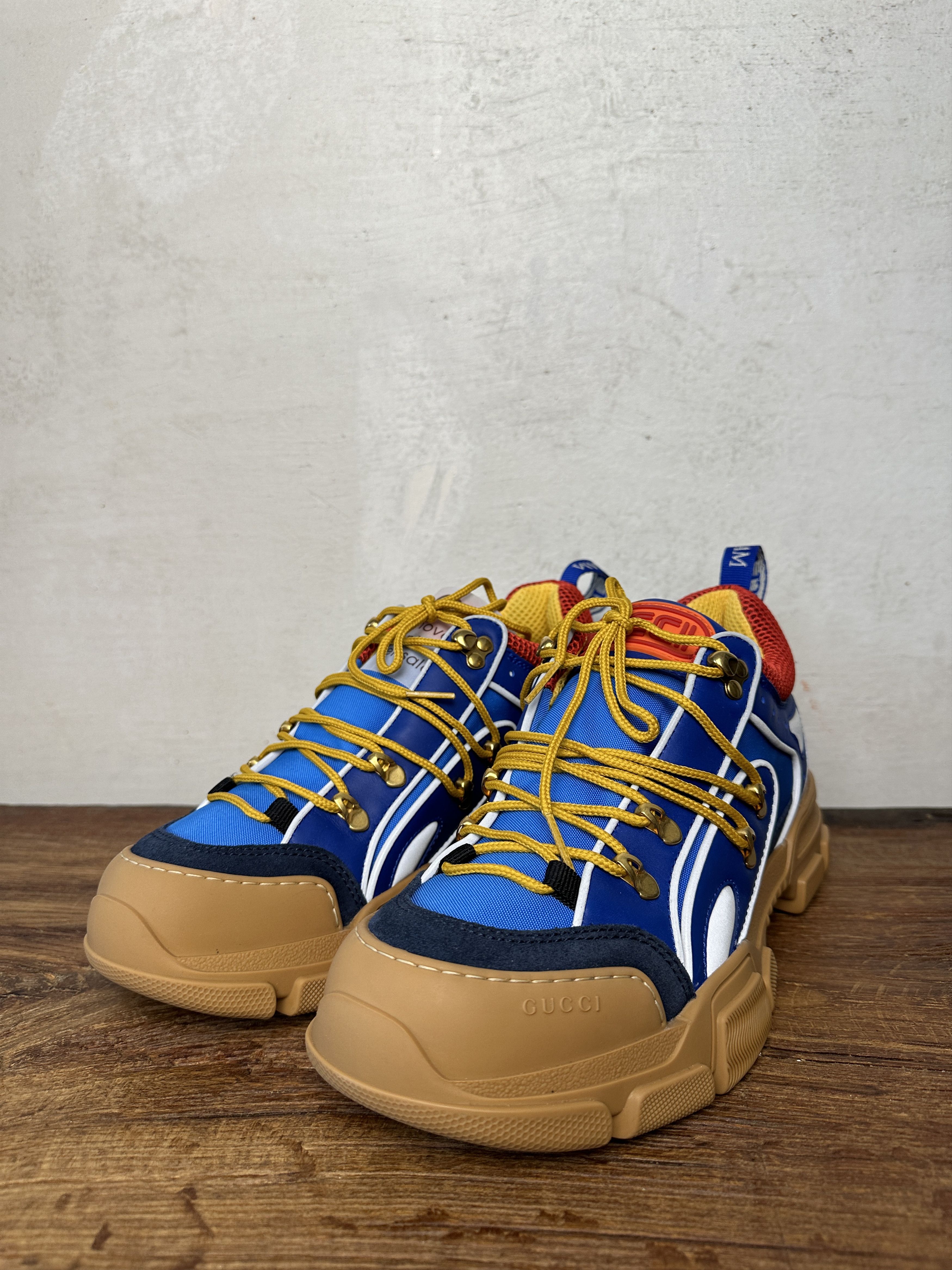 Gucci Gucci Flashtrek “Sega Blue Suede” Low Sneakers Size US 10 / EU 43 - 6 Thumbnail