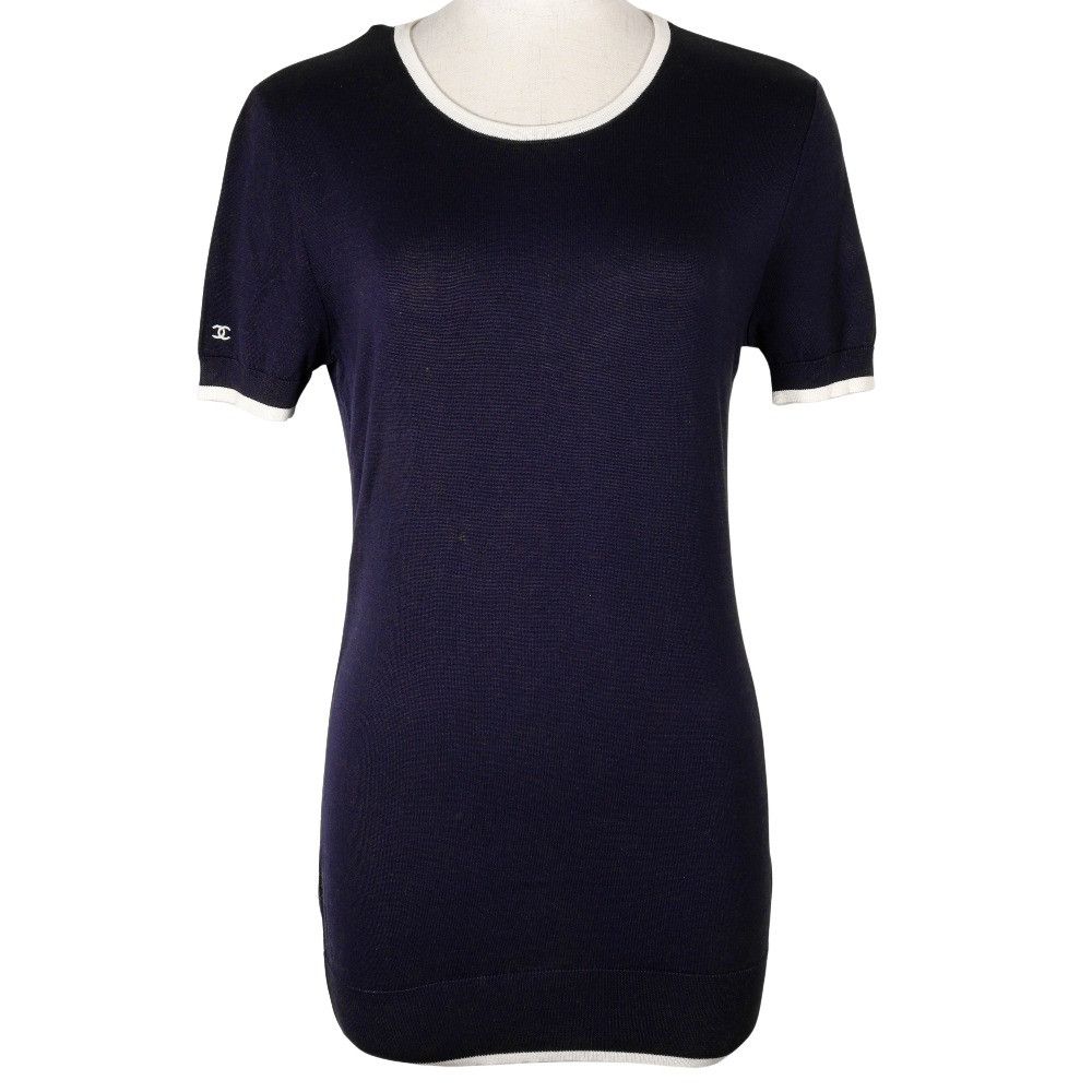 Chanel Chanel Chanel Cotton Knit Top Textile Tops P06382 DUTY FREE for USA Size ONE SIZE - 1 Thumbnail