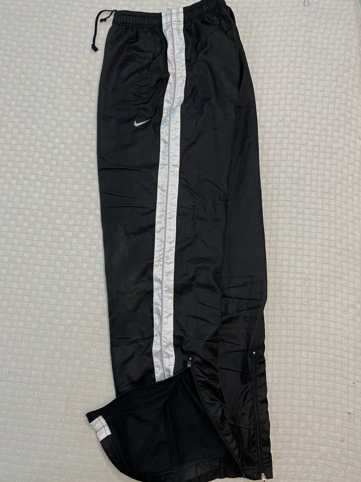 Carhartt Wip × Nike 💥 VINTAGE NIKE 90S BAGGY WIDE LEG SWOOSH TRACK PANTS Y2K Size US 26 / EU 42 - 2 Thumbnail