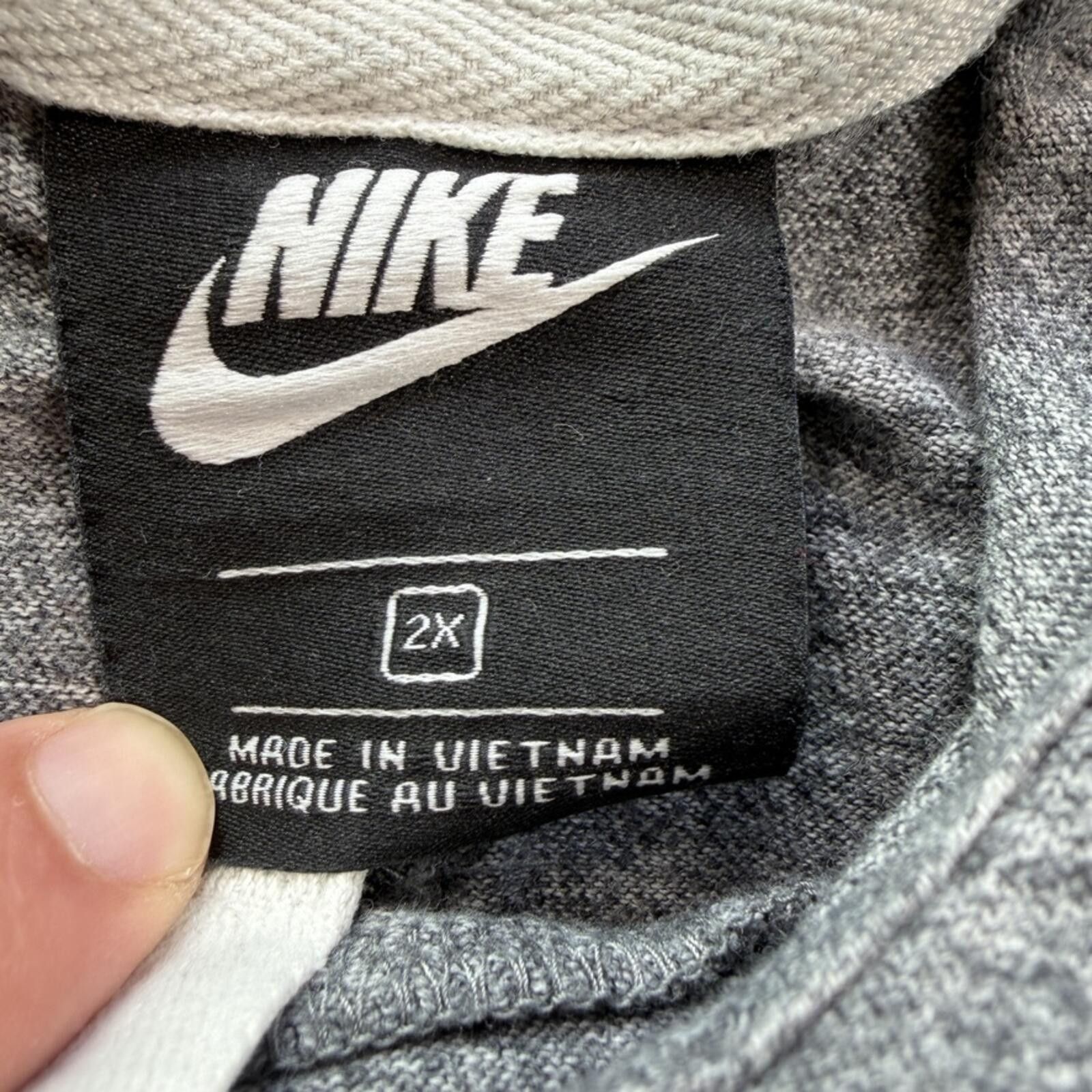 Nike Nike Just Do It Gray Pullover Hoodie Mens 2X Sweatshirt Size US XXL / EU 58 / 5 - 3 Thumbnail