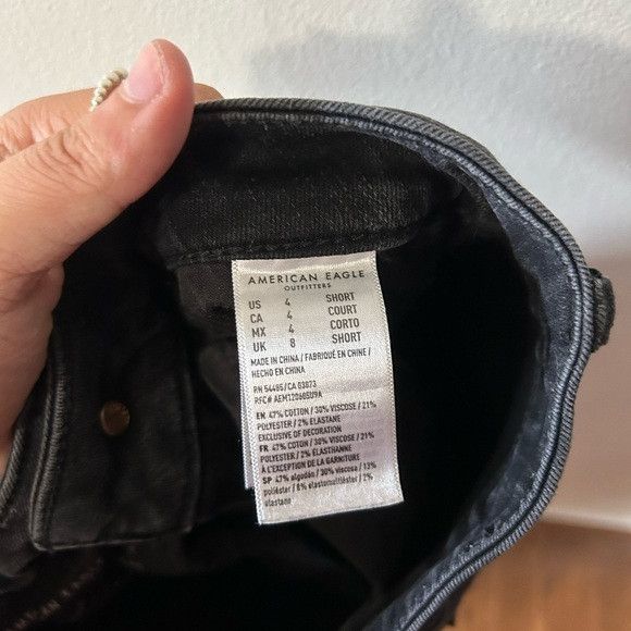 American Eagle Outfitters Black American Eagle‎ Ripped Skinny Jeans Size 27" / US 4 / IT 40 - 4 Thumbnail