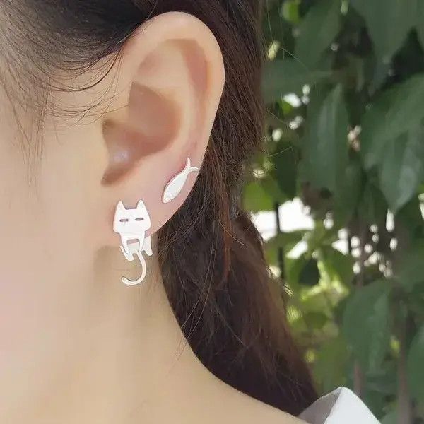 Japanese Brand Cat Fish Stud Earings Size ONE SIZE - 2 Thumbnail