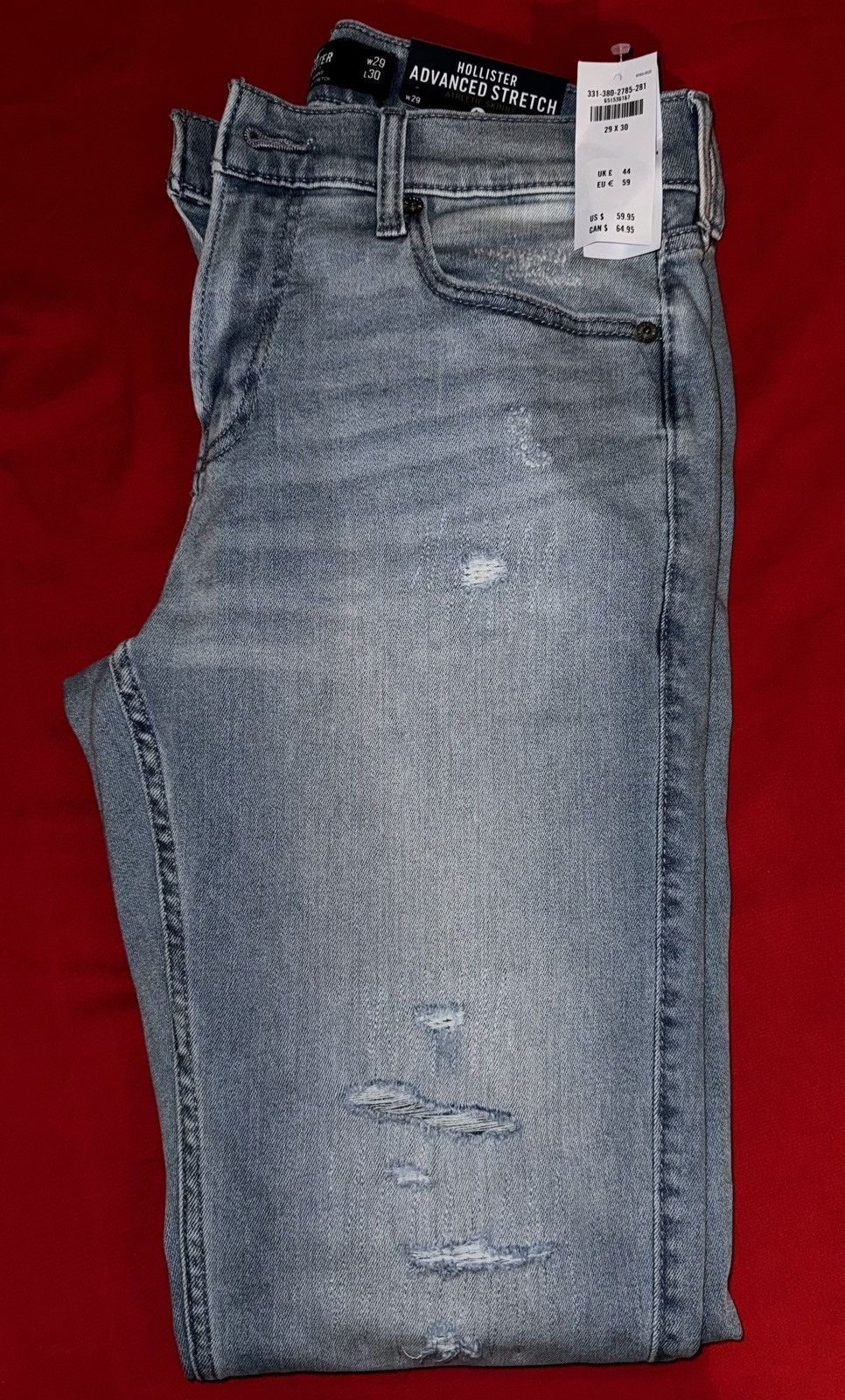 Hollister Hollister Light Blue Skinny Jeans 29x30 Size US 29 - 1 Thumbnail
