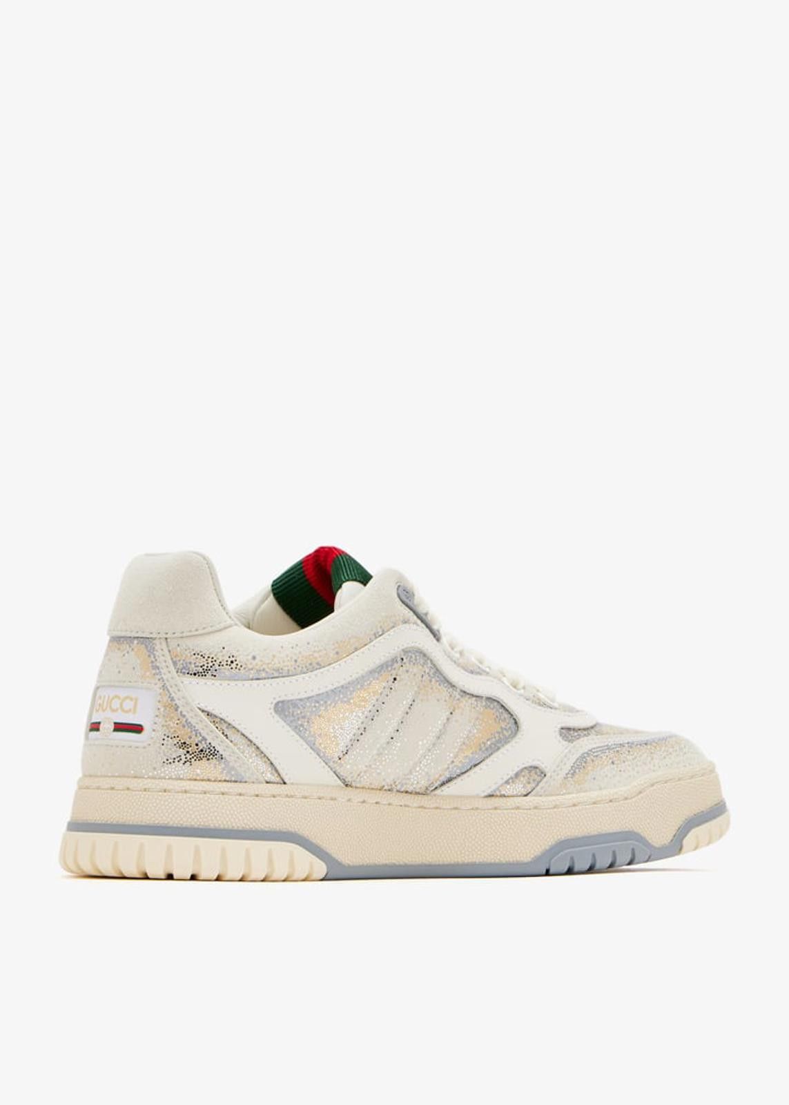Gucci Gucci Re-Web Glitter Stripe Sneakers Size US 5 / IT 35 - 4 Thumbnail