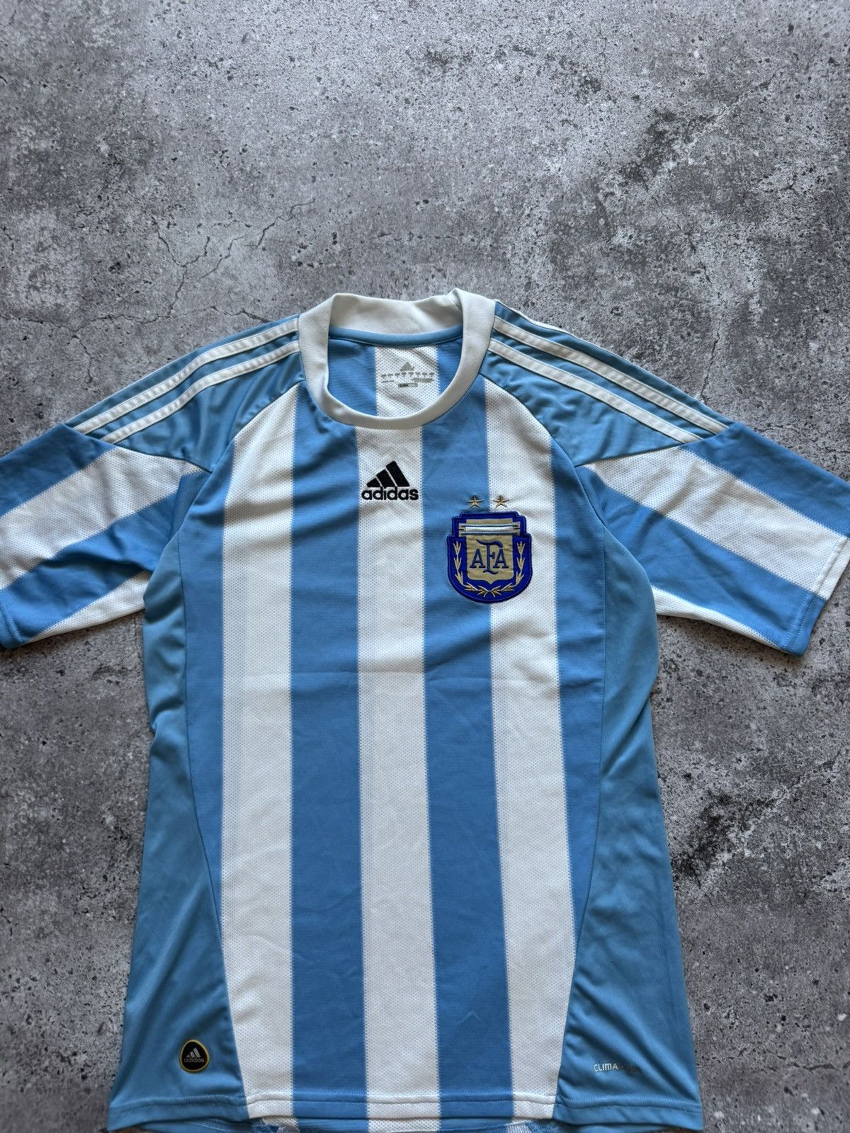 Adidas 🔥ADIDAS ARGENTINA 2010 2011 HOME FOOTBALL SOCCER JERSEY TEE Size US S / EU 44-46 / 1 - 4 Thumbnail