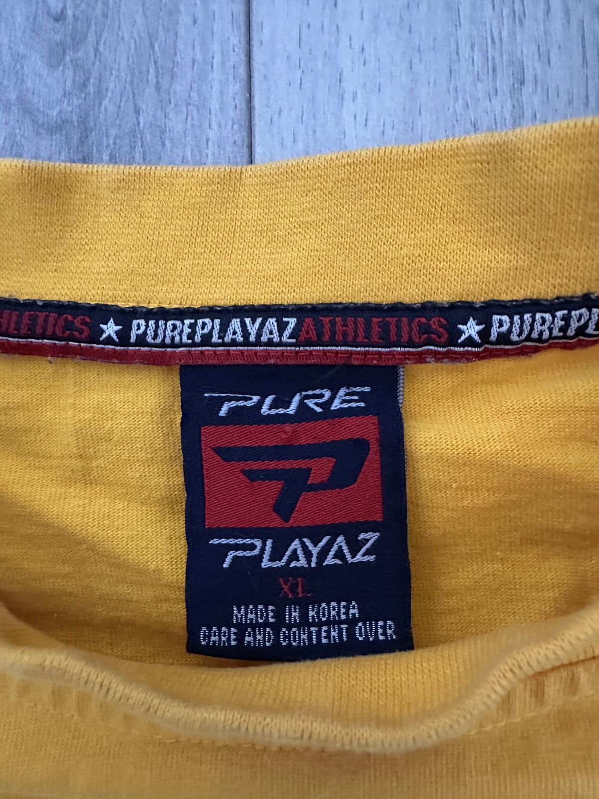 Vintage Vintage Y2K Pure Playaz Baggy Hip Hop Yellow Tee Size US XL / EU 56 / 4 - 5 Thumbnail