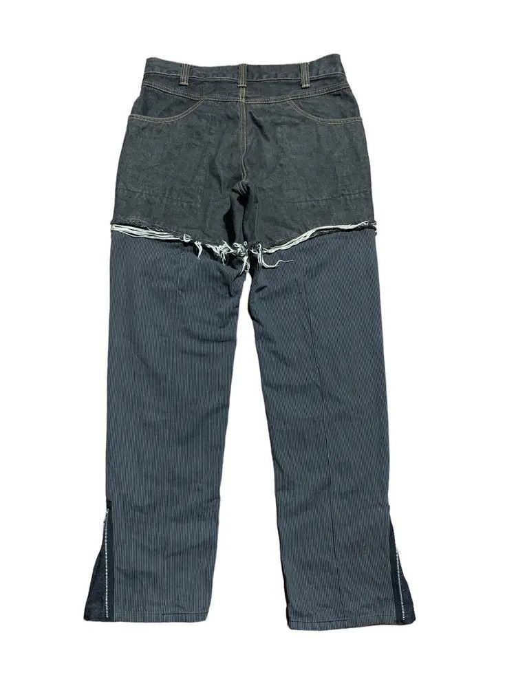 Other Japanese brand hybird distressed double front look denim Size US 32 / EU 48 - 15 Thumbnail