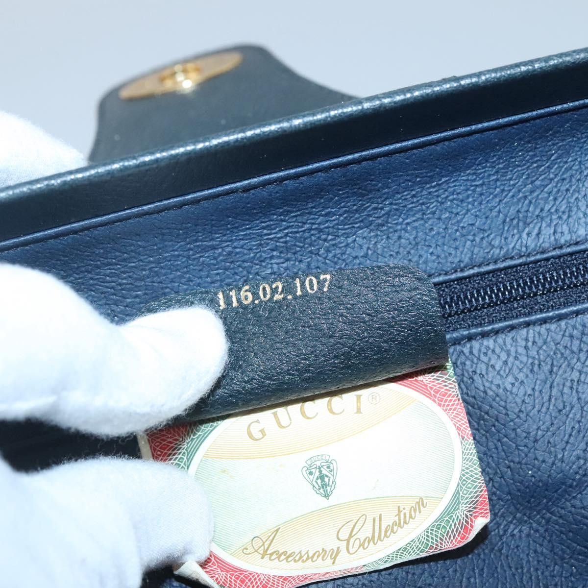 Gucci GUCCI Shoulder Bag Pvc Leather Navy Gold 116 02 107 Size ONE SIZE - 20 Thumbnail