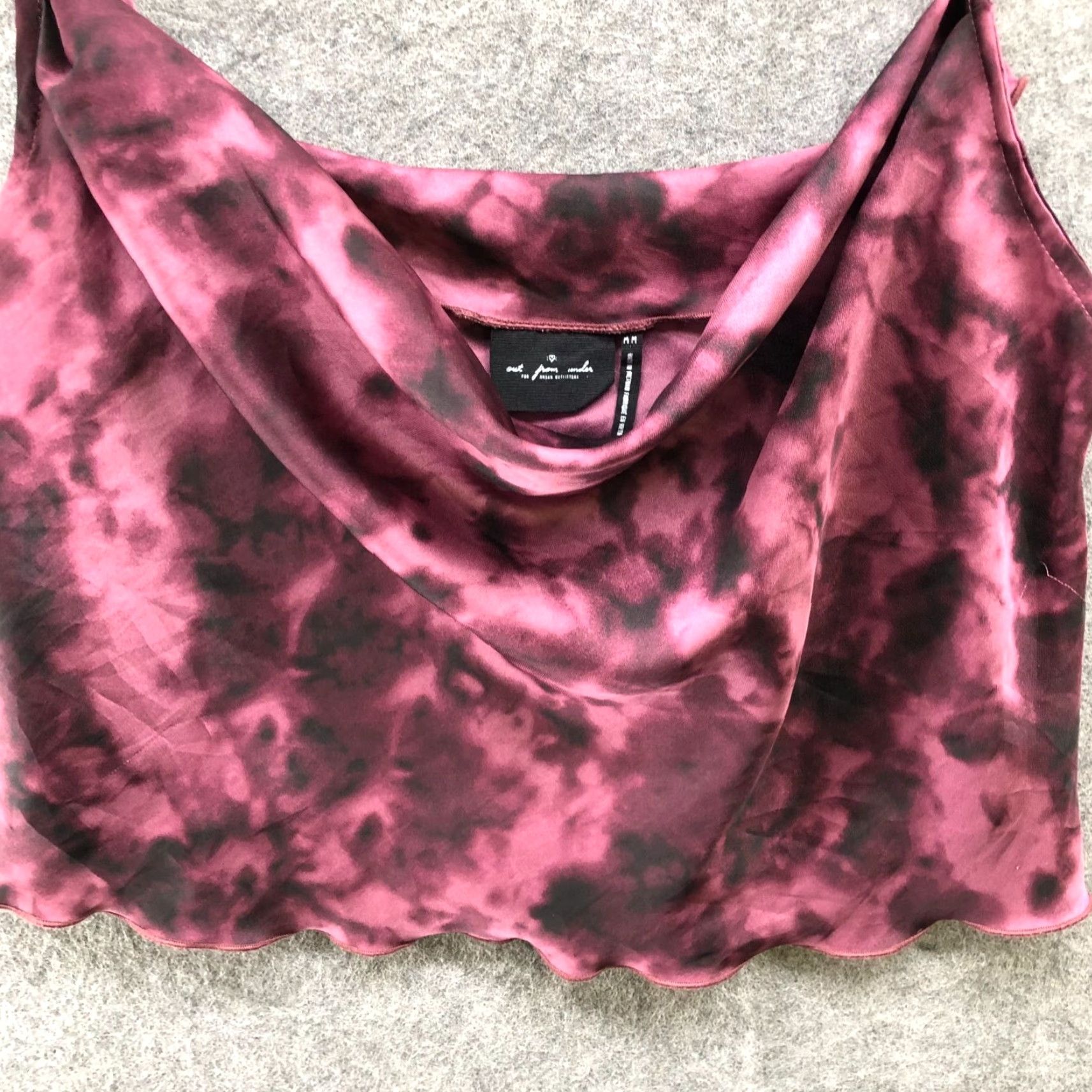 Vintage Out From Under Cropped Cami Top Womens M Purple Tie Dye Drape Urban Outfitters Top Size M / US 6-8 / IT 42-44 - 5 Thumbnail