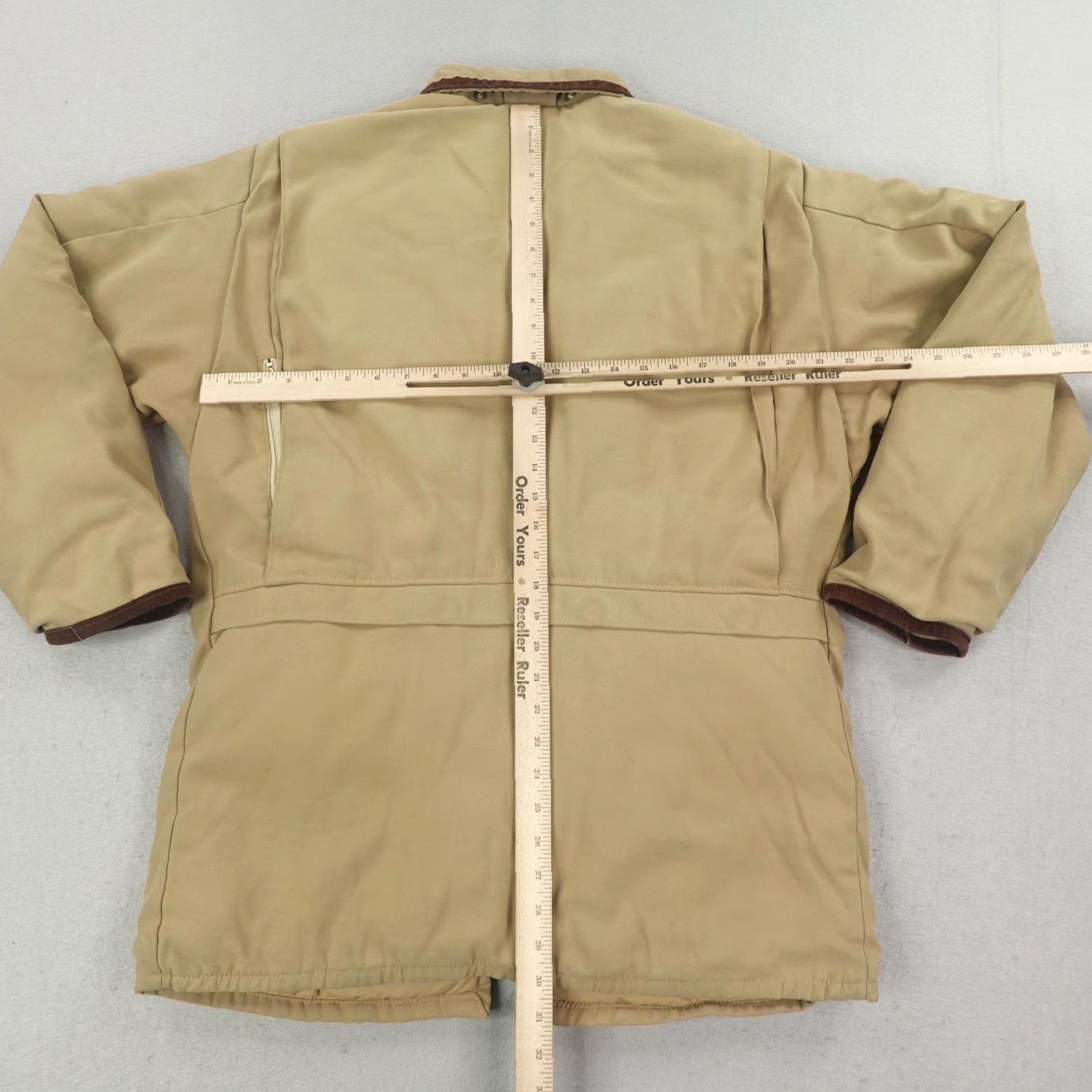Vintage VINTAGE 10X Hunting Jacket Mens Medium Khaki Cotton Quilt Lined Western Outdoor Coat Size US M / EU 48-50 / 2 - 6 Thumbnail