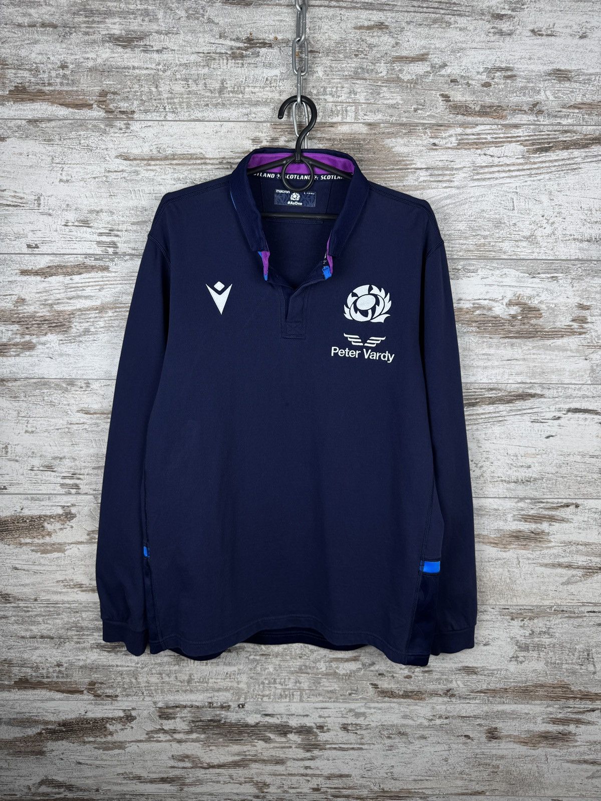 Macron Mens Vintage Macron Scotland Rugby national team sweatshirt Size US L / EU 52-54 / 3 - 2 Thumbnail