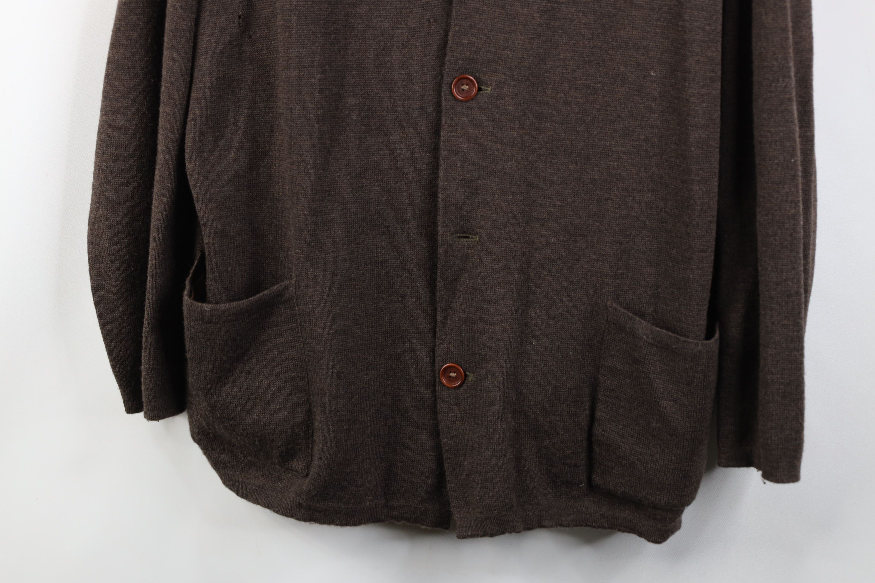Vintage Vintage 90s Streetwear Merino Wool Knit Cardigan Sweater Size US XXL / EU 58 / 5 - 3 Thumbnail