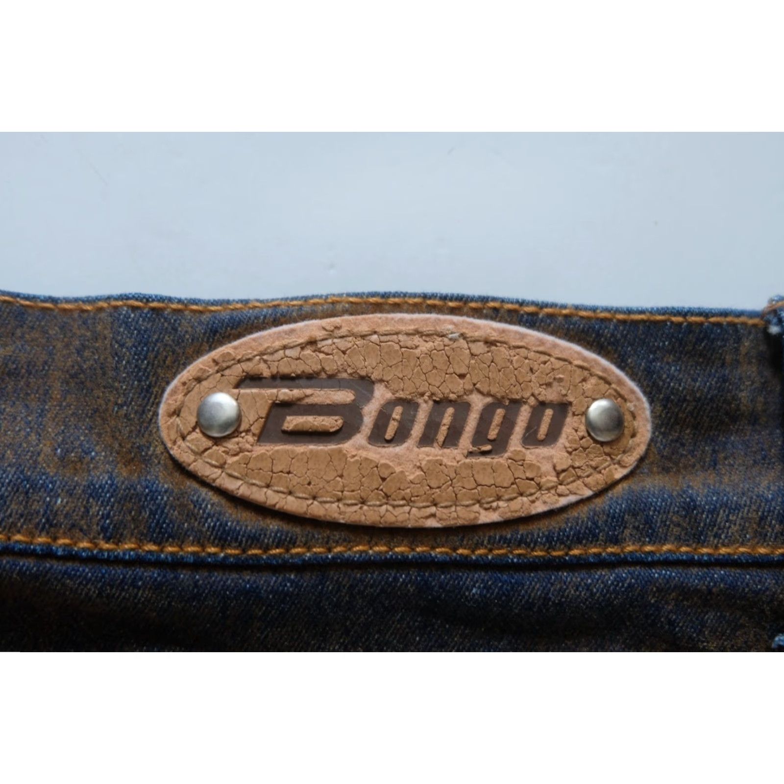 Vintage VINTAGE Bongo Jeans Skirt VTG 90s Y2K Retro Distressed Faded Korea Made Women SZ 3 Knee Length Blue Cotton Denim Pockets 28" Waist 19" Length Size 26" / US 2 / IT 38 - 3 Thumbnail