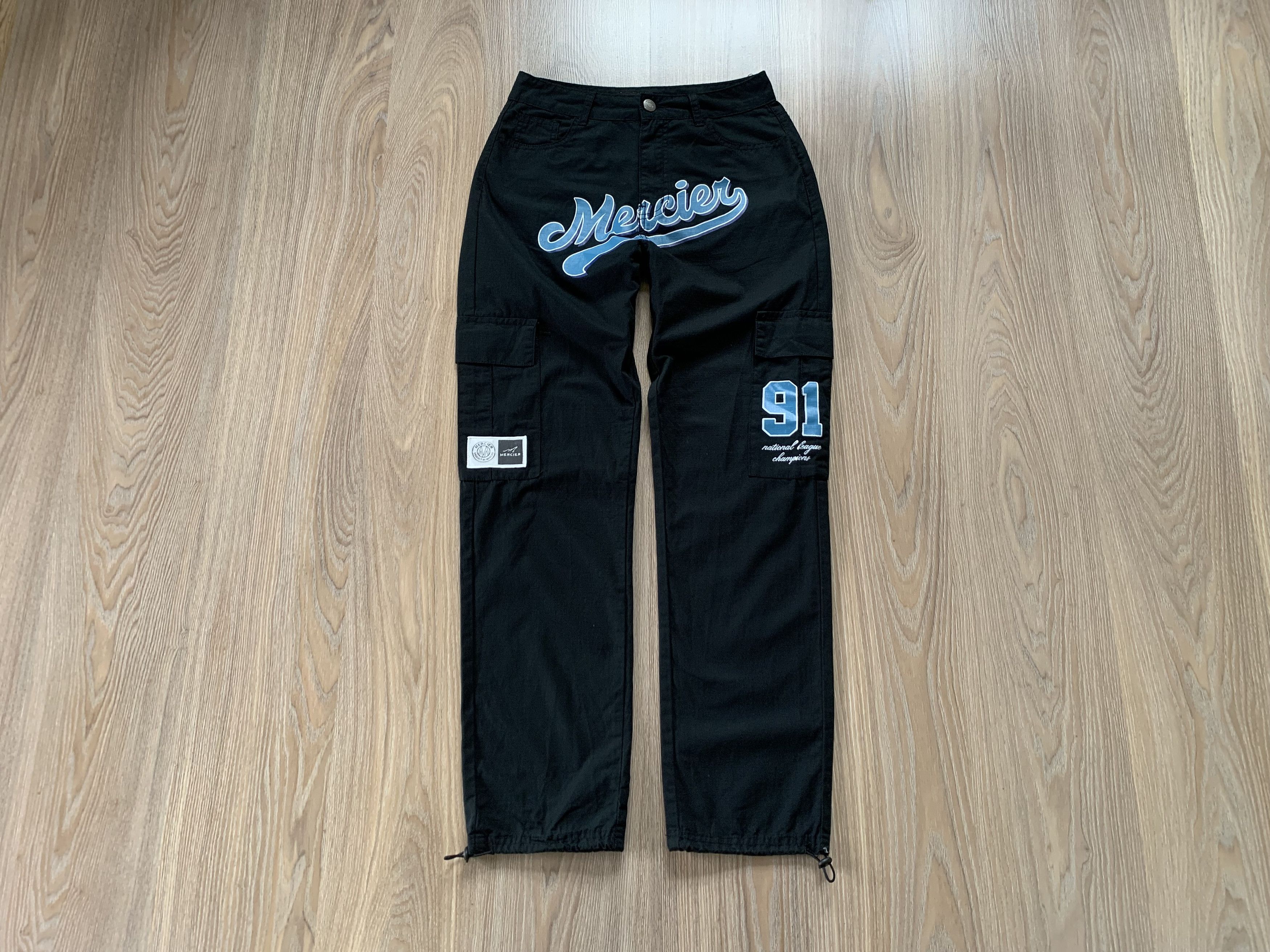 Baume & Mercier Mercier Mens Black Printed Cargo Pants Trouser Size US 29 - 11 Thumbnail