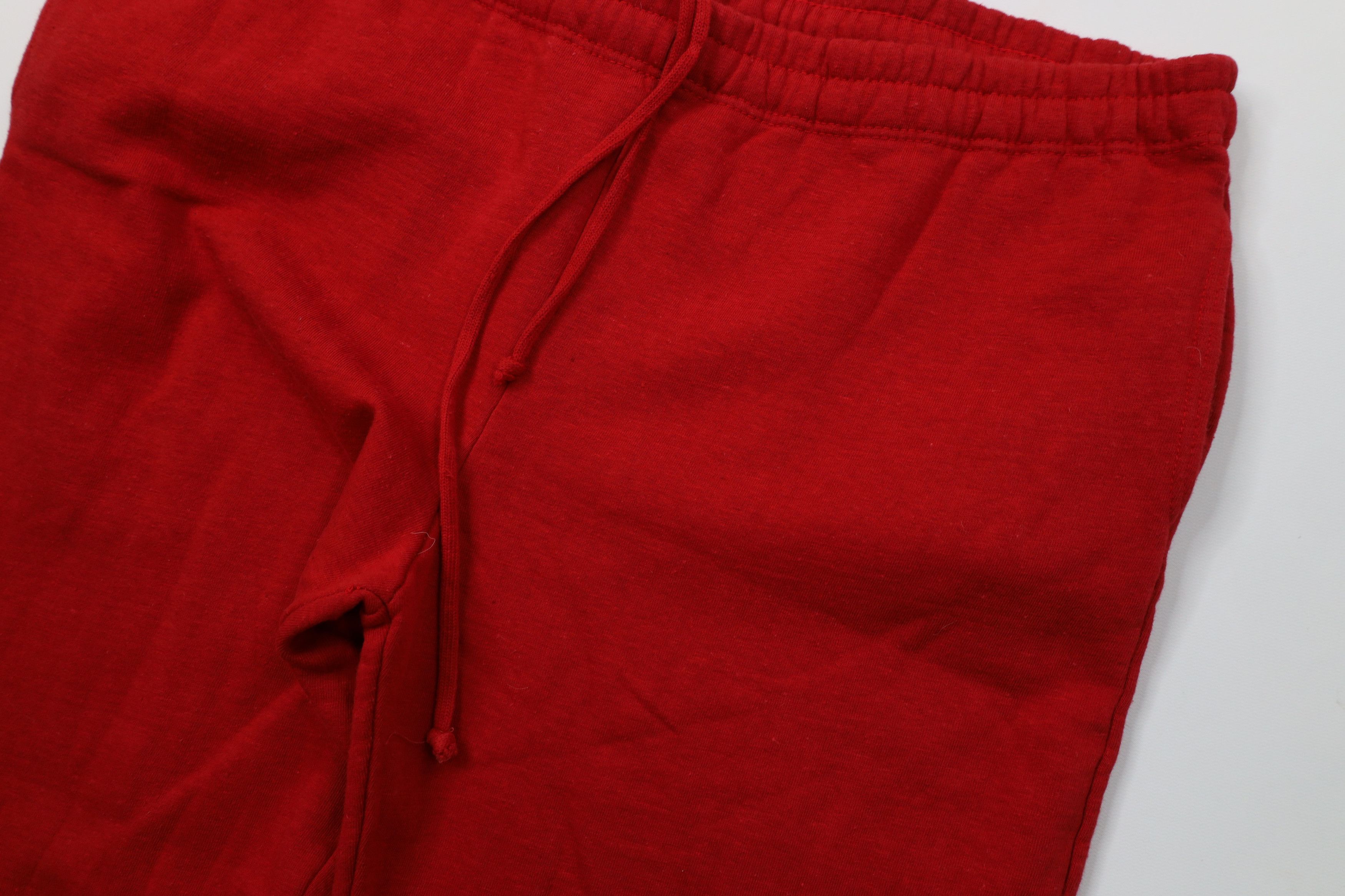 Vintage Vintage 70s Streetwear Distressed Blank Sweatpants Pants Red Size US 34 / EU 50 - 8 Thumbnail