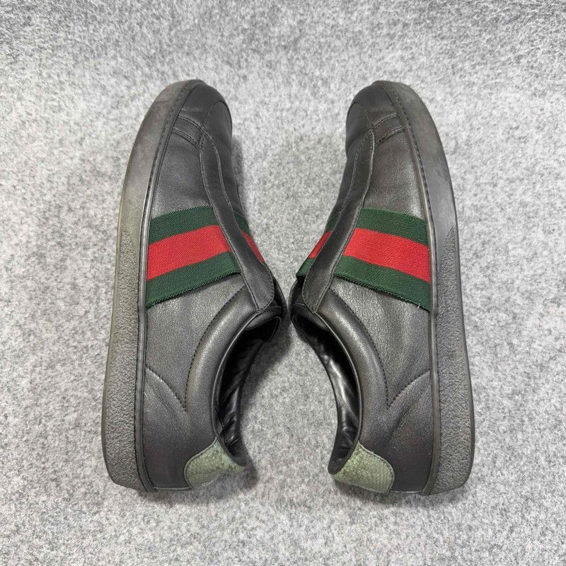 Gucci Gucci Stylish Black Leather Sneakers -2508 Size US 8.5 / EU 41-42 - 7 Thumbnail