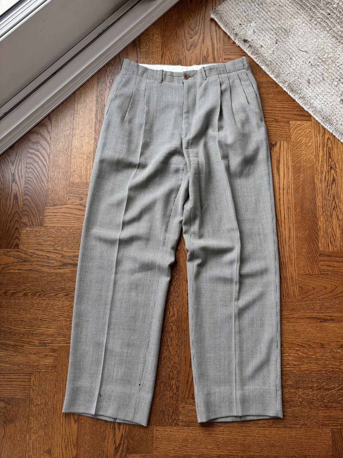 Gianfranco Ferre × Vintage Vintage Gianfranco Ferre Suit Houndstooth Two Piece Wool 54R Size 54R - 11 Thumbnail