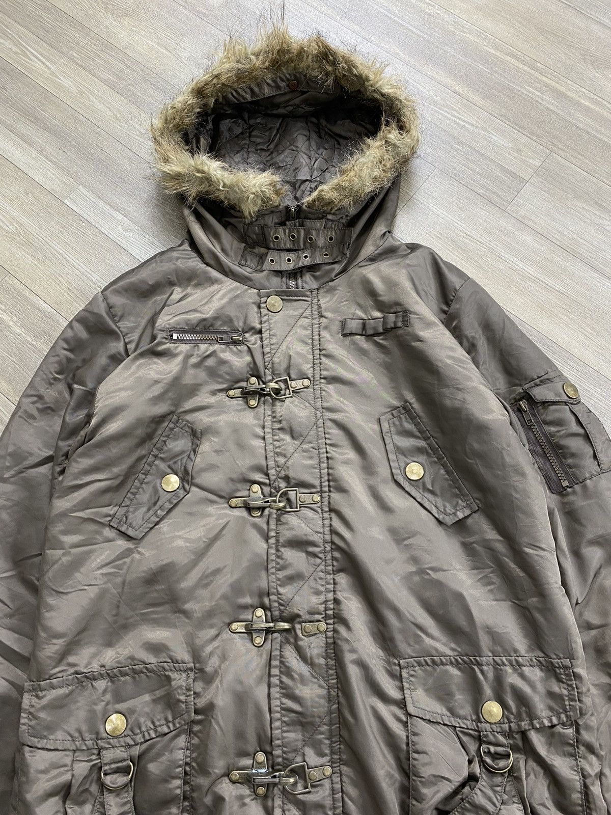 In The Attic Crazy Angle Velour Fireman Lgb Multipocket Parka Fur Jacket Size US L / EU 52-54 / 3 - 2 Thumbnail