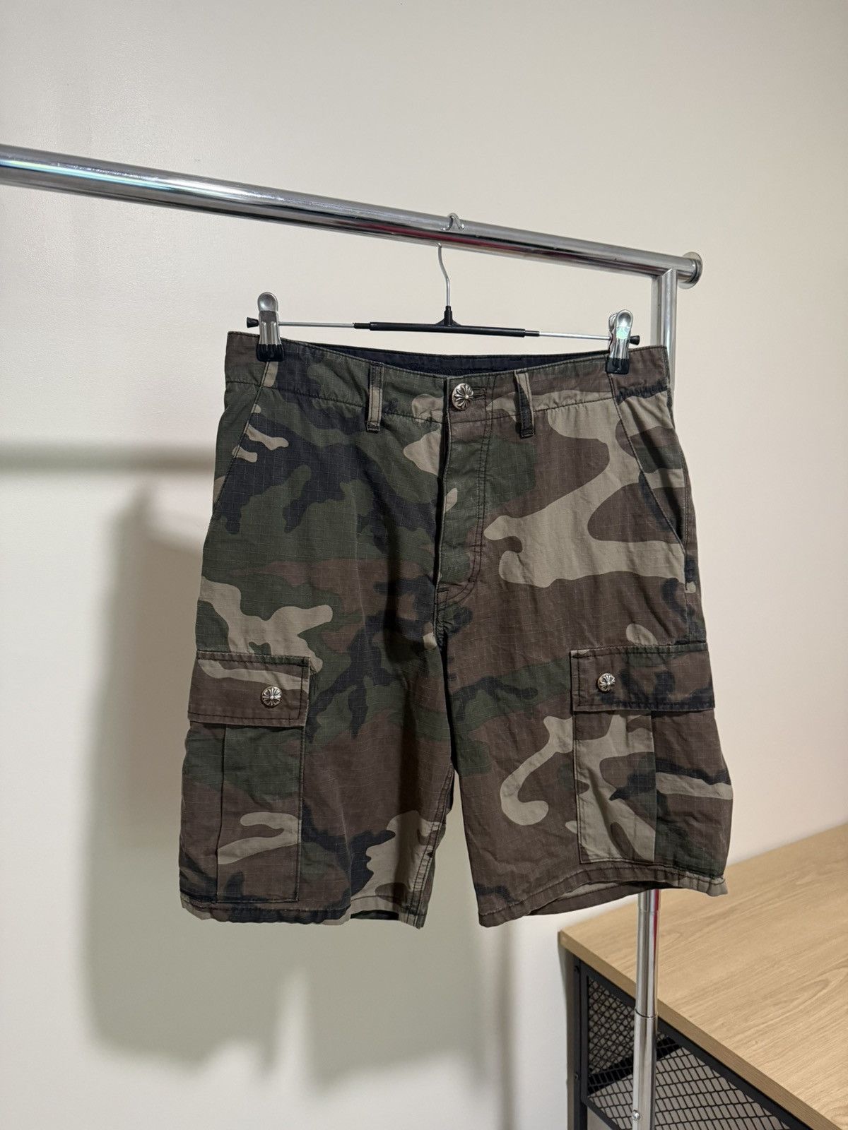 Chrome Hearts Chrome Hearts Camo Cross Patch Shorts Size US 30 / EU 46 - 1 Thumbnail