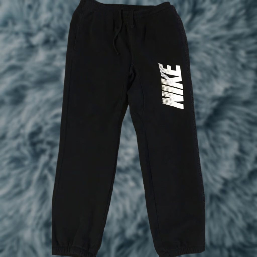 Nike VINTAGE Nike Spellout Sweatpants M Track Gym Joggers Swoosh Hip Hop 90s Mens Pants Black Adidas? Wait. Size US 31 - 1 Thumbnail