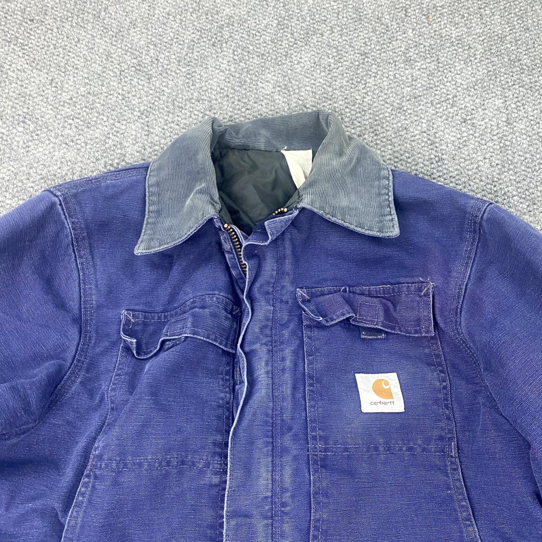 Carhartt VINTAGE Carhartt Jacket Mens Large 42 Indigo Canvas Quilted Workwear 90s Size US XS / EU 42 / 0 - 2 Thumbnail