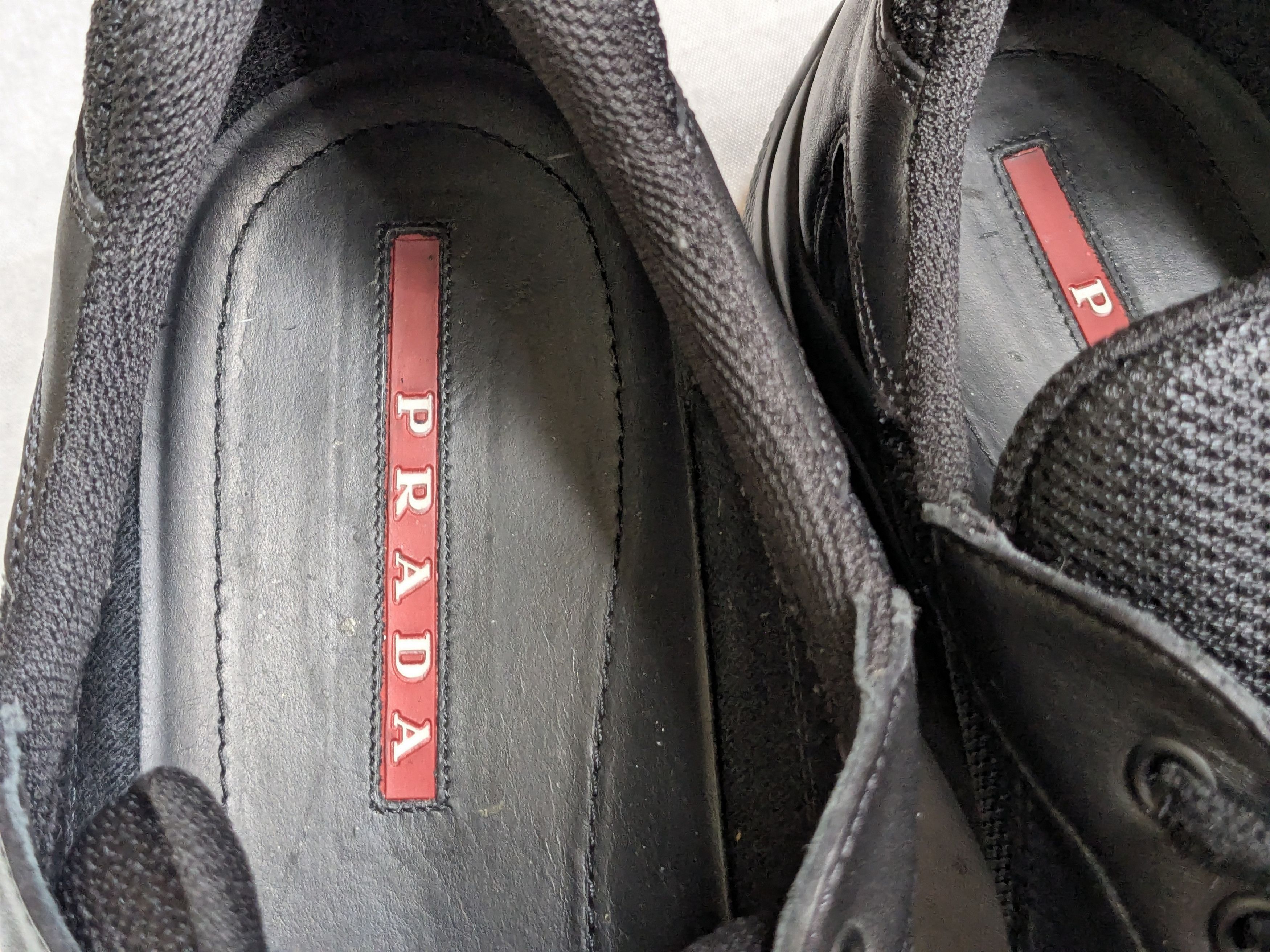 Prada Prada America's Cup Sneakers Black 11 Low Tops Red Size US 11 / EU 44 - 7 Thumbnail
