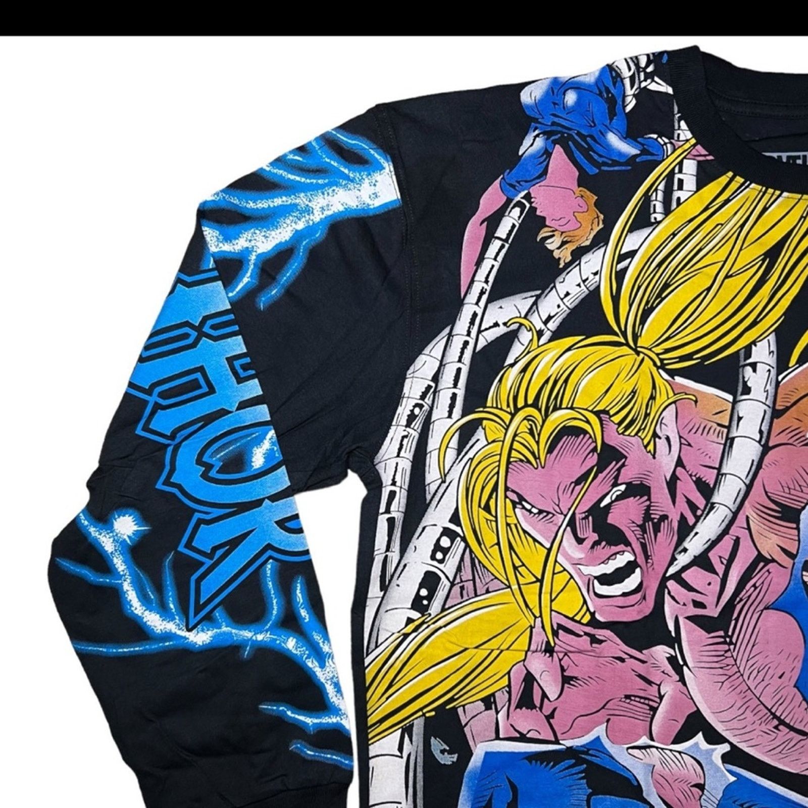 Marvel Comics NWT MARVEL THOR ALL OVER PRINT AOP HEAVY LONGSLEEVE SHIRT Size US XL / EU 56 / 4 - 6 Thumbnail