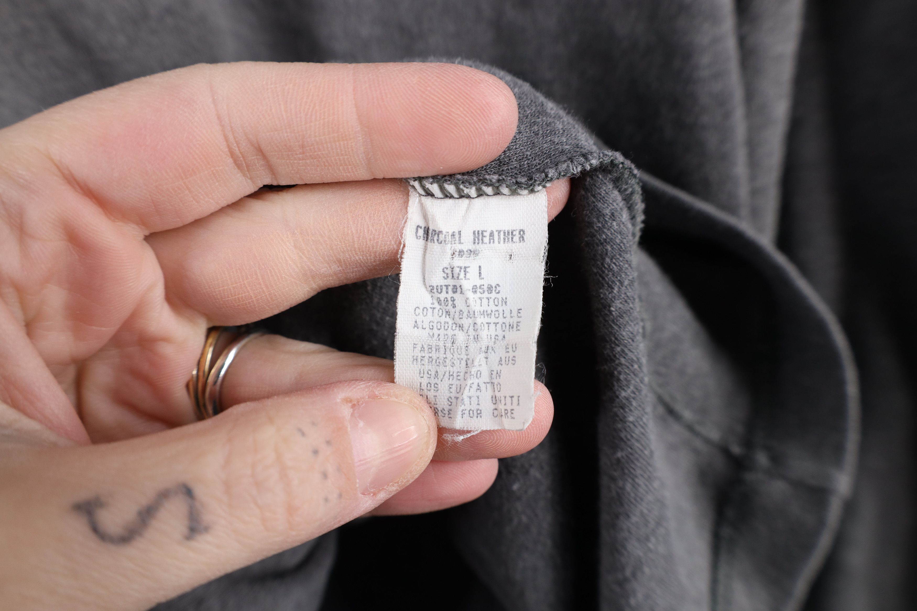 Vintage × Woolrich Woolen Mills Vintage 90s Woolrich Turtleneck T-Shirt Gray Cotton USA Size US L / EU 52-54 / 3 - 9 Thumbnail