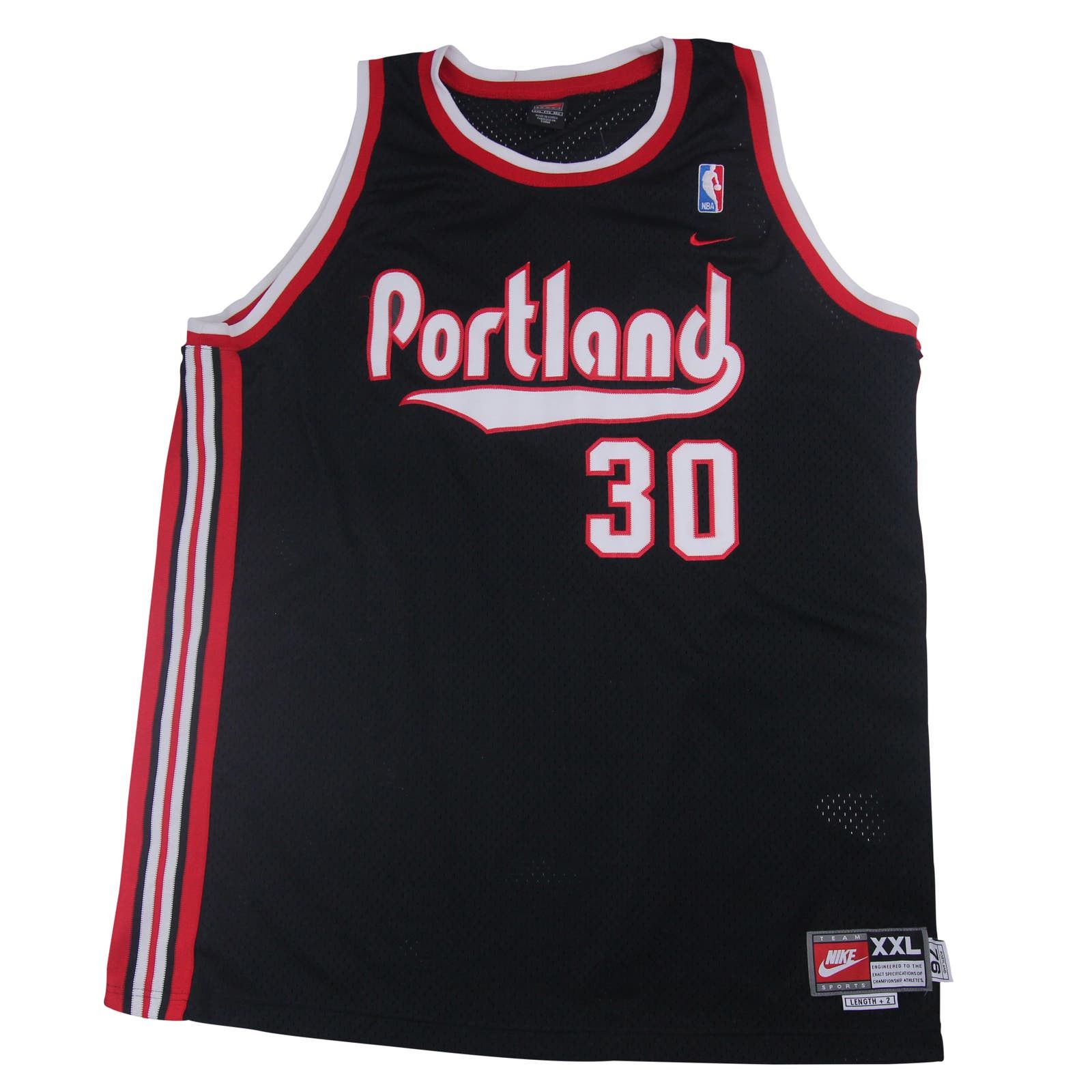 Image of NBA x Nike Vintage Nike Portland Trail Blazers Rasheed Wallace Jersey in Black, Men's (Size 2XL)