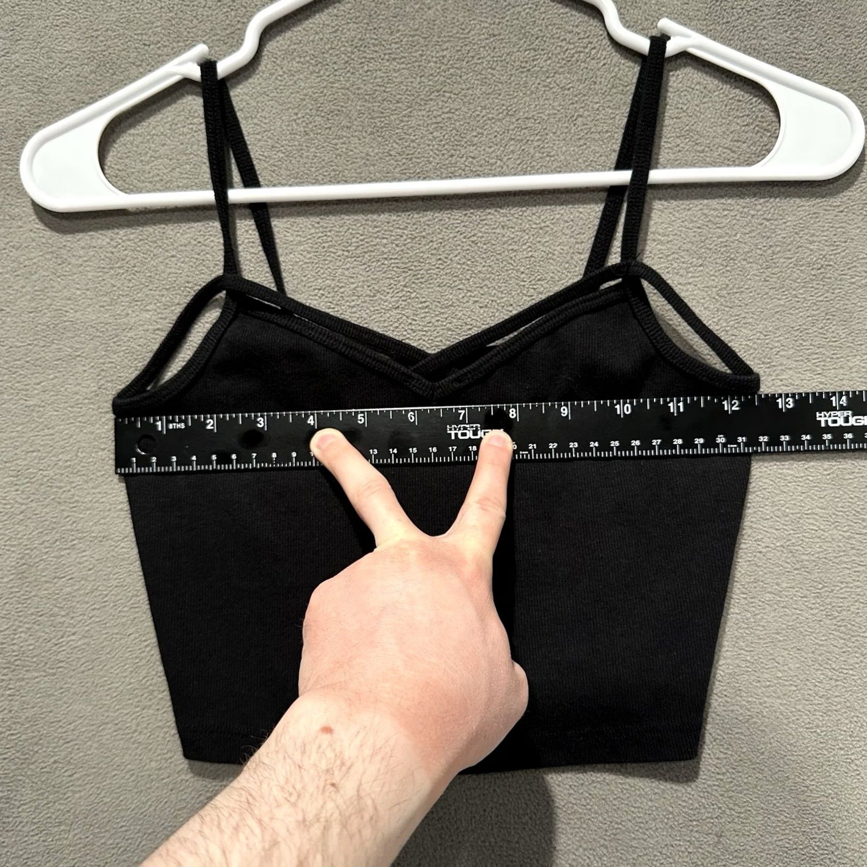 Aeropostale Aeropostale Cropped Cami Top Womens Small Black Spaghetti Strap Stretch Size S / US 4 / IT 40 - 6 Thumbnail