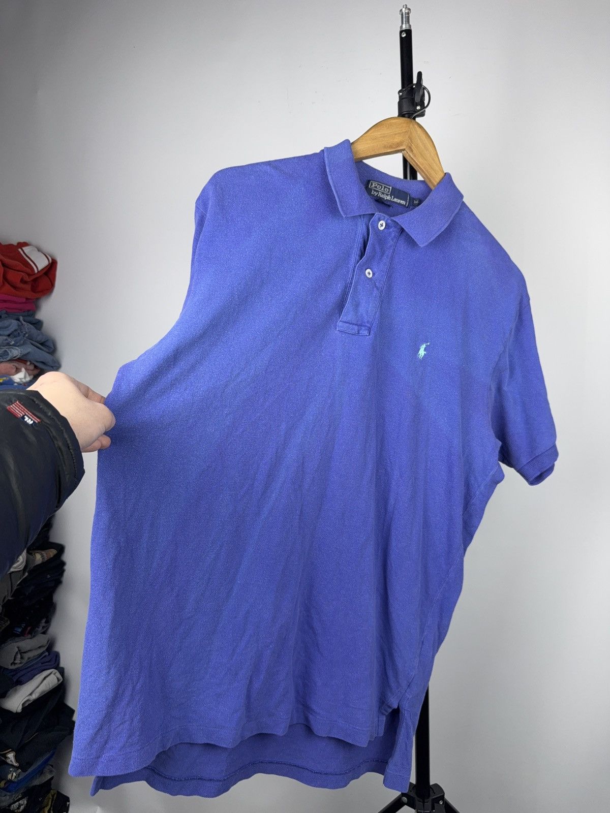 Polo Ralph Lauren Retro 90s Polo Ralph Lauren Faded Blue Polo Shirt Classic M Size US M / EU 48-50 / 2 - 5 Thumbnail