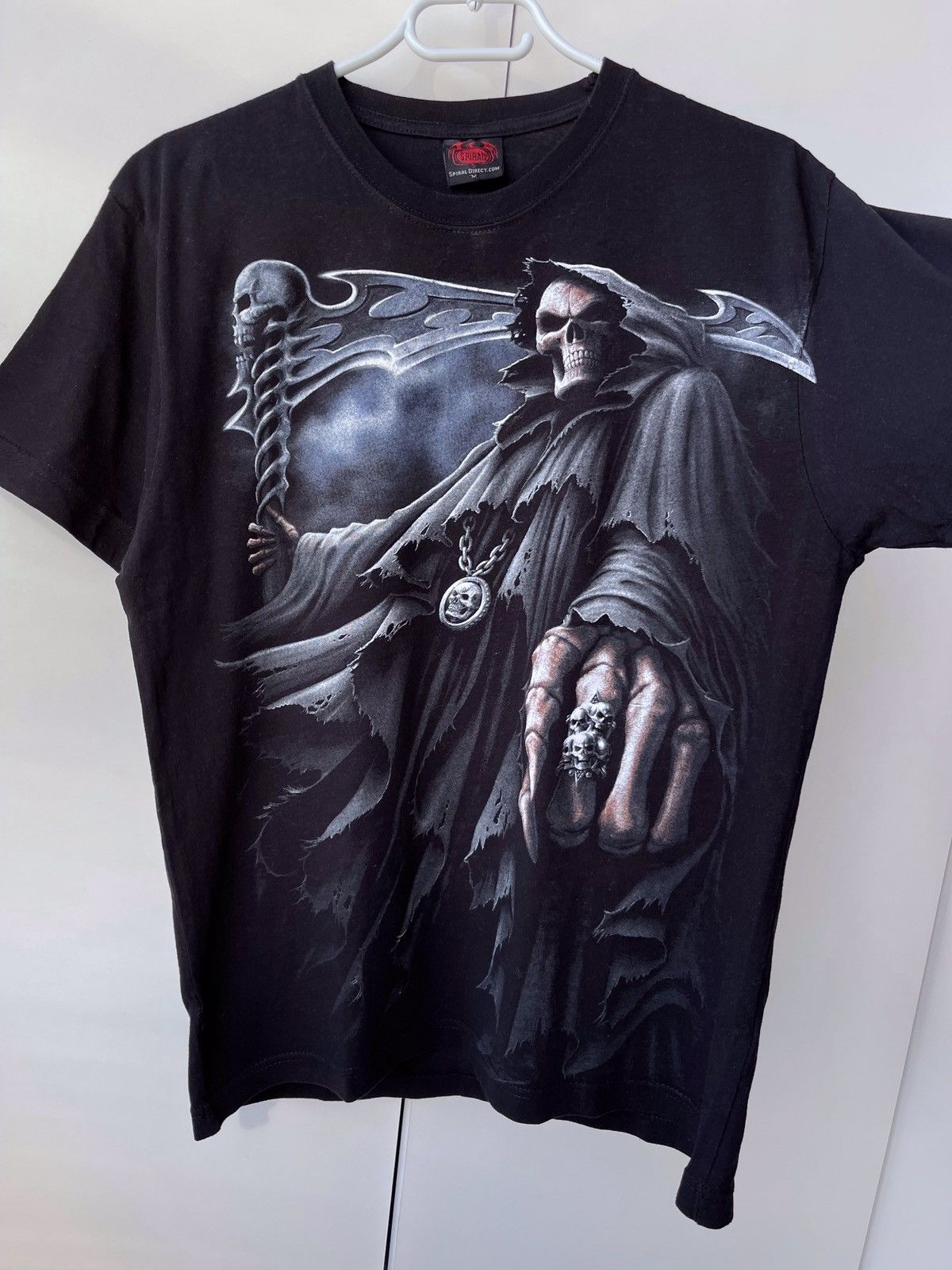 Band Tees × Vintage 🔥Vintage Y2k Spiral Skull Tee Size US M / EU 48-50 / 2 - 2 Thumbnail