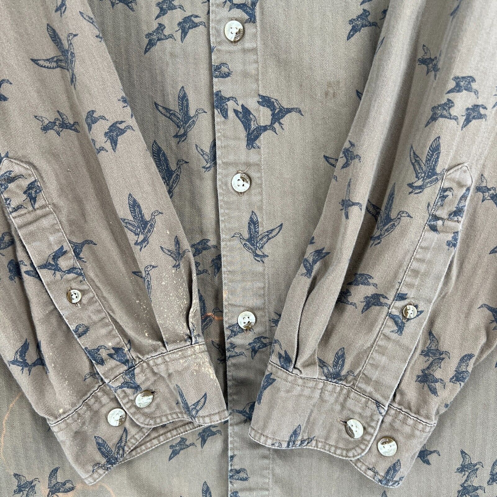 Columbia Vintage Columbia Shirt Brown All Over Duck Print XL Size US XL / EU 56 / 4 - 4 Thumbnail