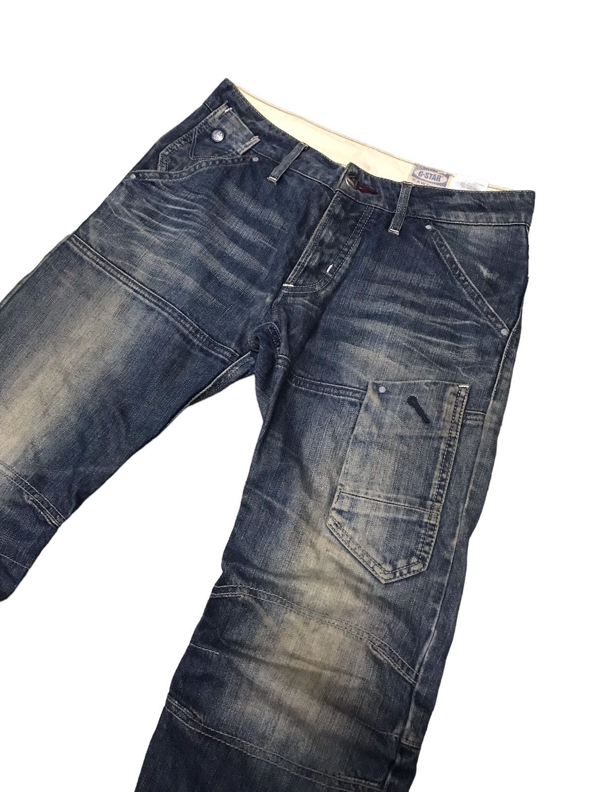 G-Star × If Six Was Nine Vintage G-Star Raw Denim Double Knee Buckle Jeans Size US 31 - 3 Thumbnail