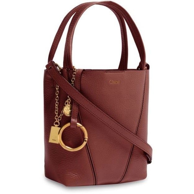 Chloe Chloe Small Spin Brunet Pink Grained Leather Tote Handbag Ne Size ONE SIZE - 2 Thumbnail