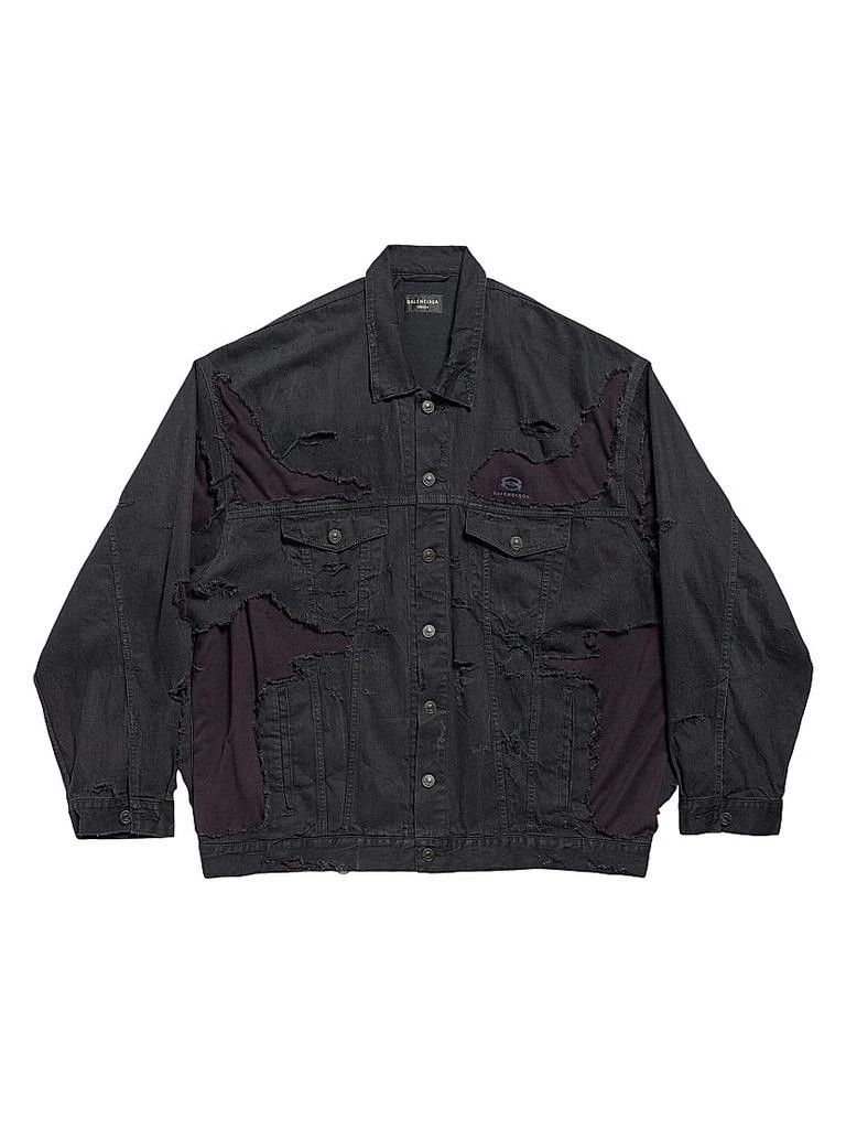 Balenciaga o1tr1nto0426 Unity Sports Icon Patchwork Jacket in Black Size S / US 4 / IT 40 - 1 Thumbnail