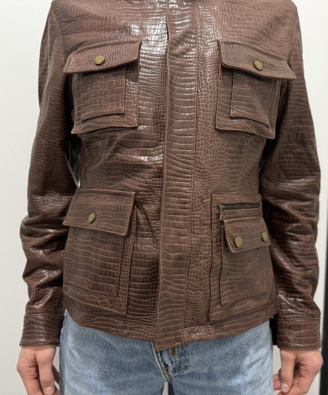 Ralph Lauren Sport DDP Vintage Ralph Lauren Sport embossed croc leather Jacket Size M / US 6-8 / IT 42-44 - 11 Thumbnail