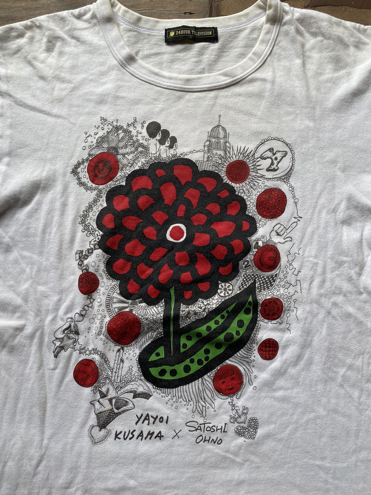 Japanese Brand × Vintage Vintage Yayoi kusama x Satoshi Ohno T shirts Size US M / EU 48-50 / 2 - 2 Thumbnail