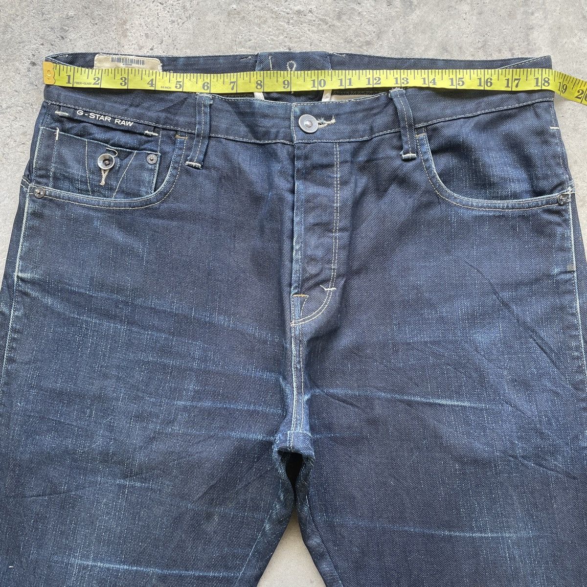 G-Star Vintage G-Star Raw 3301 Dark Blue Jeans Denim Pants W37 Size US 37 - 5 Thumbnail