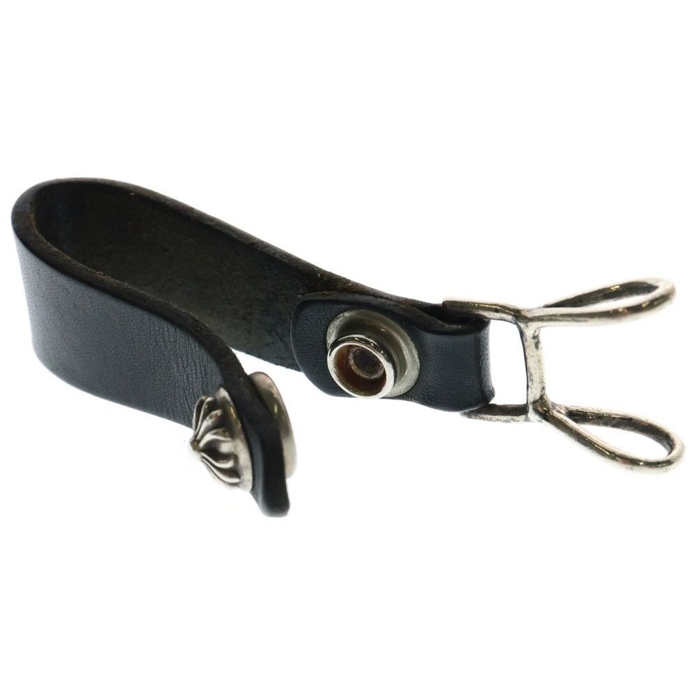 CHROME HEARTS Cross Ball Button Leather Belt Loop