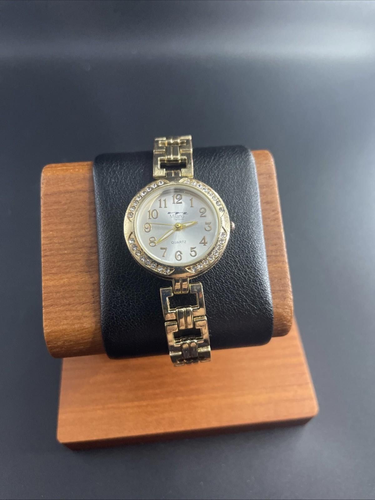 La Milano Milano Women’s Gold Tone Stone Dial Quartz Watch New Battery Size ONE SIZE - 2 Thumbnail
